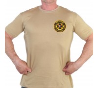 Песочная футболка с термотрансфером ЧВК 