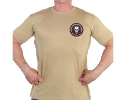Песочная футболка с термотрансфером ЧВК 