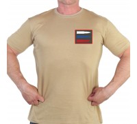 Песочная футболка с термотрансфером 