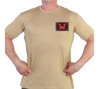 Песочная футболка с термотрансфером W