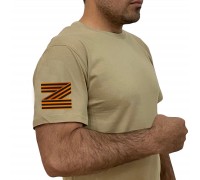 Песочная трендовая футболка с литерой Z