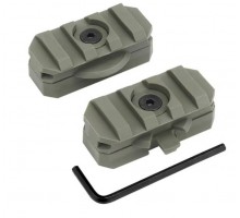 Планка Пикатинни на тактический шлем (3 слота, олива), 2 шт - Подходит для быстрого крепления на тактическом шлеме фонарей, наушников, гарнитур, маяков и другого дополнительного нашлемного обвеса. Обеспечивает вращение на 360 градусов №49
