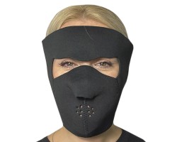 Полнолицевая медицинская неопреновая маска Skulskinz Black
