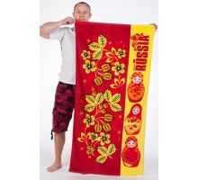 Полотенце RUSSIA «Матрёшки» – лучшее предложение с русскими узорами! №28