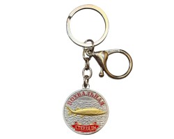 Металлический брелок-медаль для рыбака 