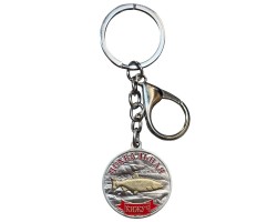 Металлический брелок-медаль для рыбака 