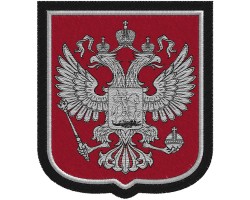 Шеврон России Государственный герб РФ серебро
