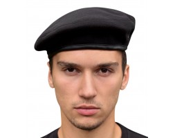 Шовный берет черного цвета