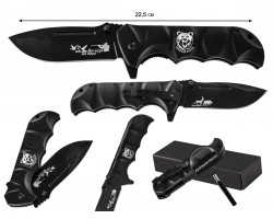 Складной нож охотника (с гравировкой) - эксклюзивное изделие, изготовленное на базе новейшего ножа (обр. 2019 г.) Корпуса Морской пехоты  (I-3) 