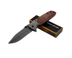 Складной нож Browning A338 (Удобный, надежный и солидный складной нож для охоты, туризма и походов. Хорошая углеродная сталь держит заточку при длительной эксплуатации. Специальная цена от Военпро!) №76*