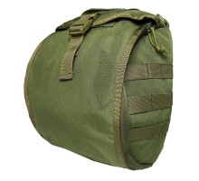 Сумка для тактического шлема (олива) - изготовлена из износостойкого и влагонепроницаемого материала Cordura 1000 D. Внутренний отсек обложен мягким поролоном. Закрывается на молнию и фиксируется застежкой-фастекс. Вес - 420г  №58