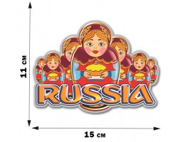 Сувенирная наклейка Русские матрёшки (11x15 см)