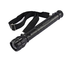 Тактический фонарь LED XP-E Q5 с ремнем и компасом - Ударопрочный влагонепроницмаемый фонарь с мощным светодиодом XP-E Q5 (световой поток - 500 Lm) повышенного срока эксплуатации - до 100000 часов работы. Корпус изготовлен из авиационного алюминия Т6061. 