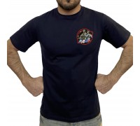 Тёмно-синяя футболка с термотрансфером ЛДНР 