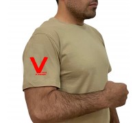 Трикотажная топовая футболка с литерой V