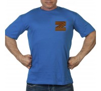 Васильковая футболка с гвардейским символом Z