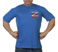 Васильковая футболка с символом Z