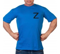Васильковая футболка с трансфером Z