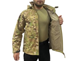 Влагонепроницаемая куртка на флисе - Теплая куртка не пропускает влагу и ветер изготовлена из дышащей ткани (35% хлопок, 65% полиэстер). Зона локтей дополнительна усилена амортизирующими вставками и слоем ткани для предотвращения истирания №19