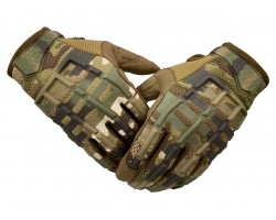 Военные перчатки прорезиненные камуфляж Woodland