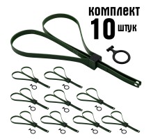 Военная стяжка для рук и ног (Олива)набор из 10 штук  №217