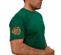 Зелёная футболка с термоаппликацией 