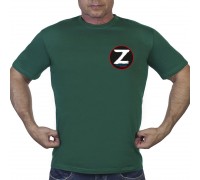 Зеленая футболка с термопринтом «Z»