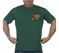 Зелёная футболка с термотрансфером ЛДНР 