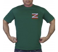 Зелёная футболка с трансфером Z