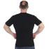 Чёрная футболка с термотрансфером "Полевой шеврон Z с триколором"