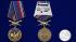 Медаль "За службу в спецназе РВСН" с мечами в бархатном футляре