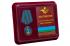 Юбилейная медаль ВДВ с изображением Маргелова в футляре из бордового флока