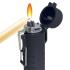 Тактический водонепроницаемый LED-фонарь с зажигалкой (черный)