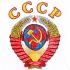Белая футболка с цветным гербом СССР