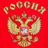 Красная футболка с гербом России