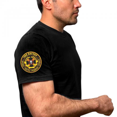 Надежная мужская футболка с термотрансфером "ЧВК Вагнер