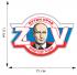 Наклейка на автомобиль ZOV "Путин прав победа будет за нами"