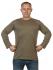 Мужская футболка хаки-олива с длинным рукавом